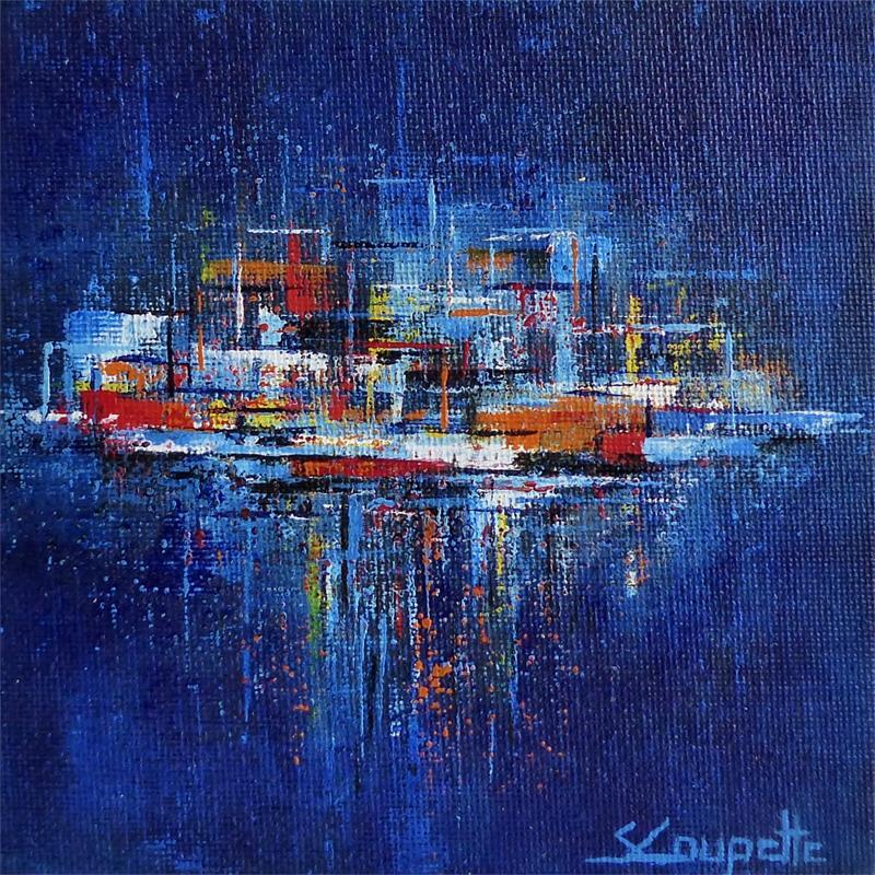 Painting Ocean by Coupette Steffi | Painting Abstract Acrylic, Cardboard Urban