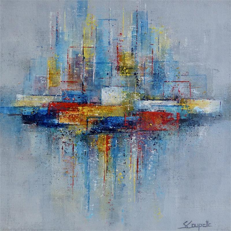 Painting One And All by Coupette Steffi | Painting Abstract Urban Cardboard Acrylic