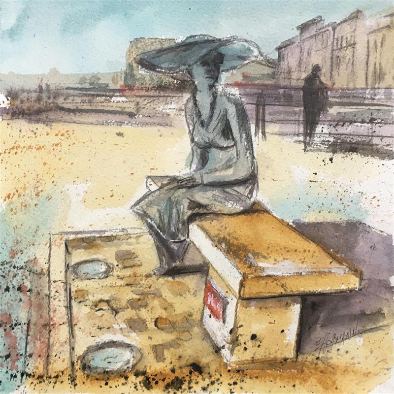 Painting Troyes n°122 Lili by Hoffmann Elisabeth | Painting Figurative Landscapes Urban Watercolor