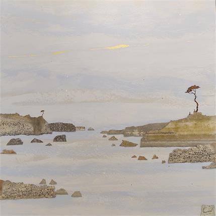Painting Arvor by Lemonnier François Régis | Painting Figurative Mixed Landscapes, Marine, Minimalist