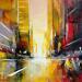 Painting Manhattan by Hébert Franck | Painting Figurative Urban Oil