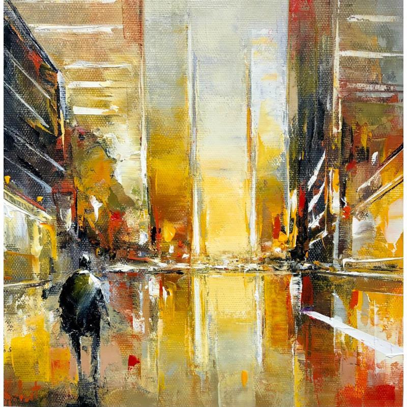 Painting Aprés la pluie by Hébert Franck | Painting Figurative Oil