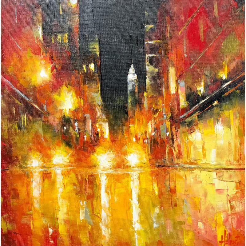 Gemälde Lumières à Manhattan von Hébert Franck | Gemälde Figurativ Öl