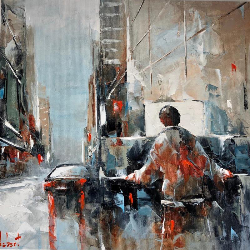 Painting Jazzy by Hébert Franck | Painting Figurative Oil