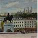 Painting Place Bellecour by Arkady | Painting Figurative Urban Oil
