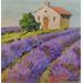 Painting La chapelle dans le champ de lavande by Arkady | Painting Figurative Landscapes Oil