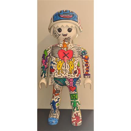 Sculpture Keith Haring par Frany La Chipie | Sculpture Pop Art Mixte, Objets détournés