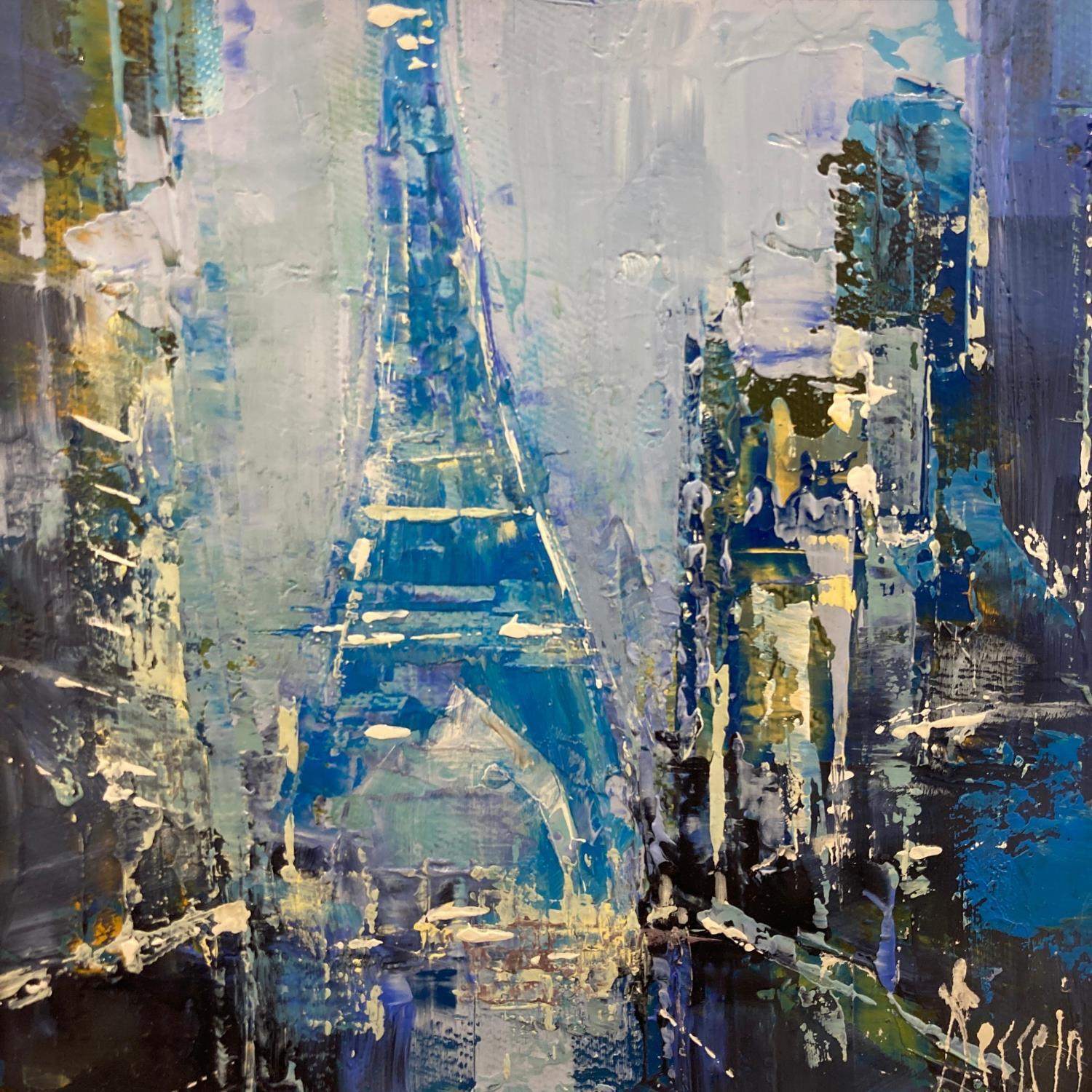 Tableau Peinture Tour Eiffel