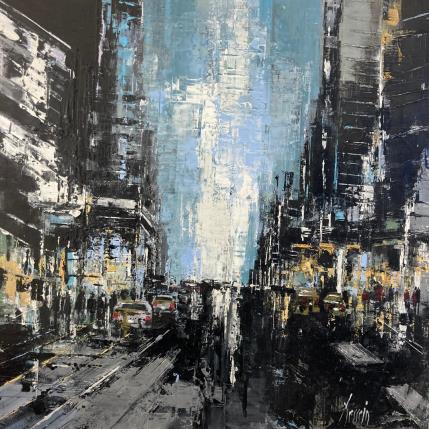 Painting West street by Dessein Pierre | Painting Abstract Acrylic, Oil