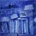 Gemälde Le petit livre bleu von Abbatucci Violaine | Gemälde Figurativ Alltagsszenen Aquarell