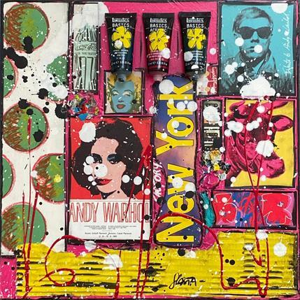 Painting New York Andy by Costa Sophie | Painting Pop art Mixed Pop icons