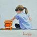 Painting Orange bucket by Brooksby | Painting Figurative Acrylic Urban