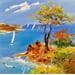 Painting trois voiles by Lyn | Painting Figurative Landscapes Oil