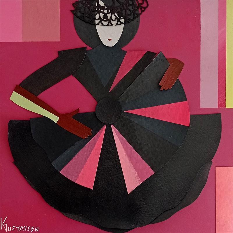 Painting Pink by Gustavsen Karl | Painting Subject matter Cardboard, Gluing, Wood Life style