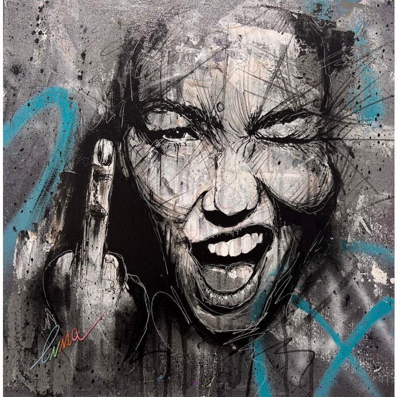 Painting Express yourself by Luma | Painting Pop-art Graffiti Acrylic