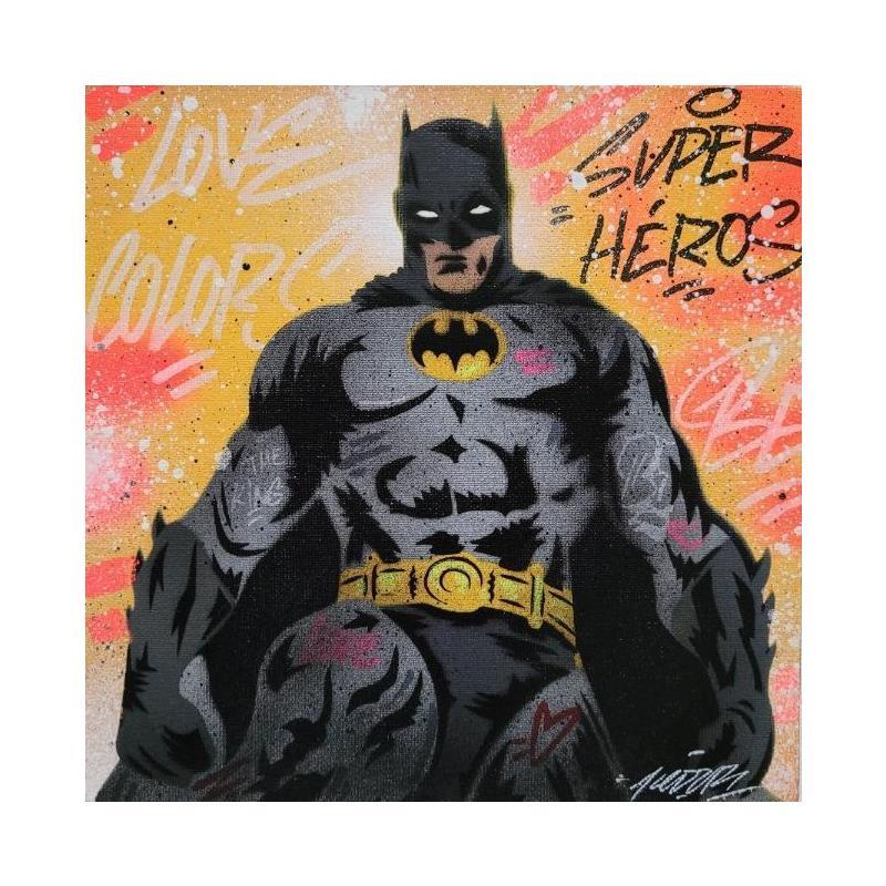 Painting Batman  by Kedarone | Painting Street art Graffiti Mixed Pop icons
