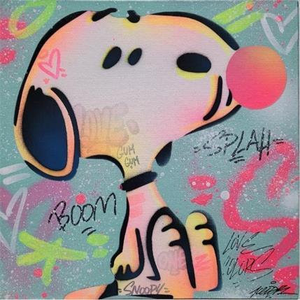 Painting Snoopy gum gum by Kedarone | Painting Street art Graffiti, Mixed Pop icons