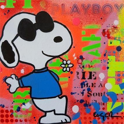 Painting PLAYBOY DOG by Euger Philippe | Painting Pop art Mixed Pop icons