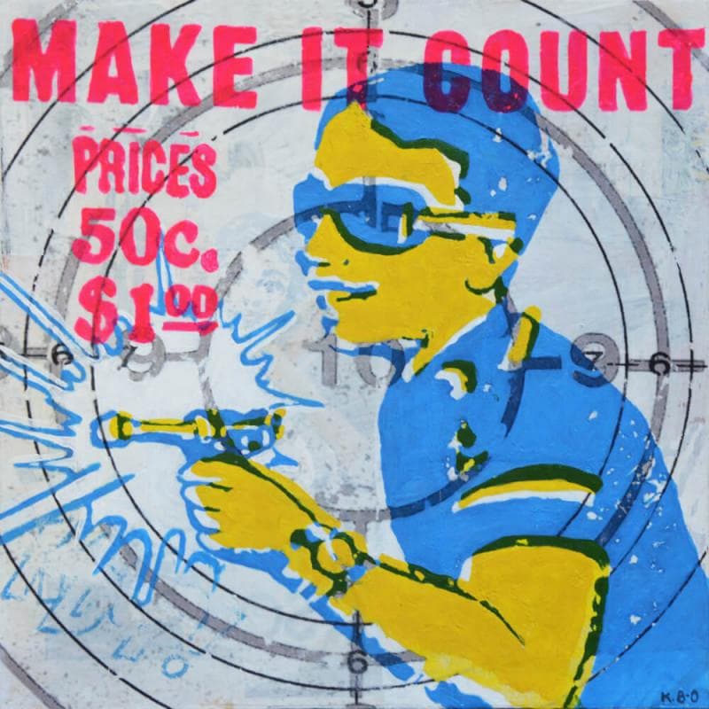 Painting Make it count by Okuuchi Kano  | Painting Pop art Mixed Pop icons