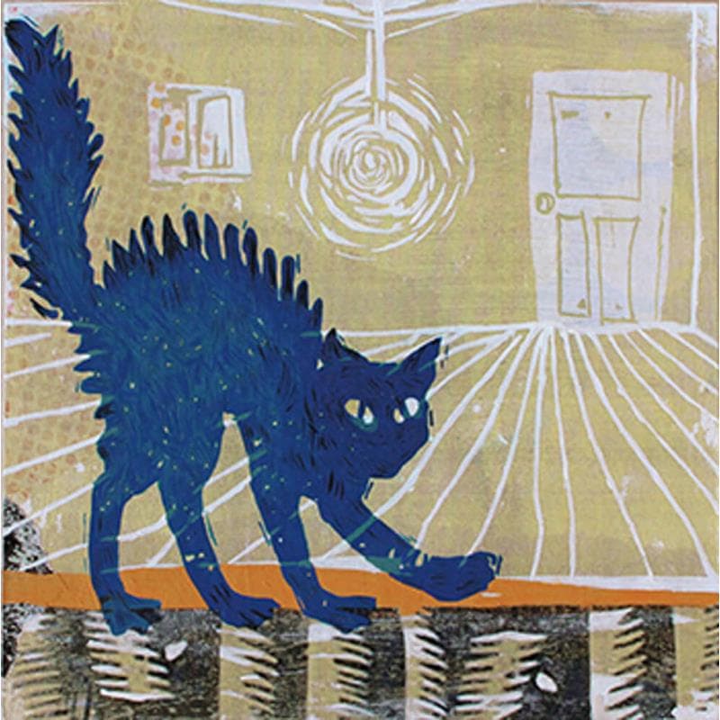 Painting Chat bleu by Okuuchi Kano  | Painting Pop art Animals