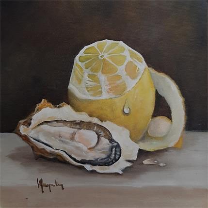 Painting Fresh oyster by Gouveia Magaly  | Painting Figurative Mixed Life style, Pop icons, still-life