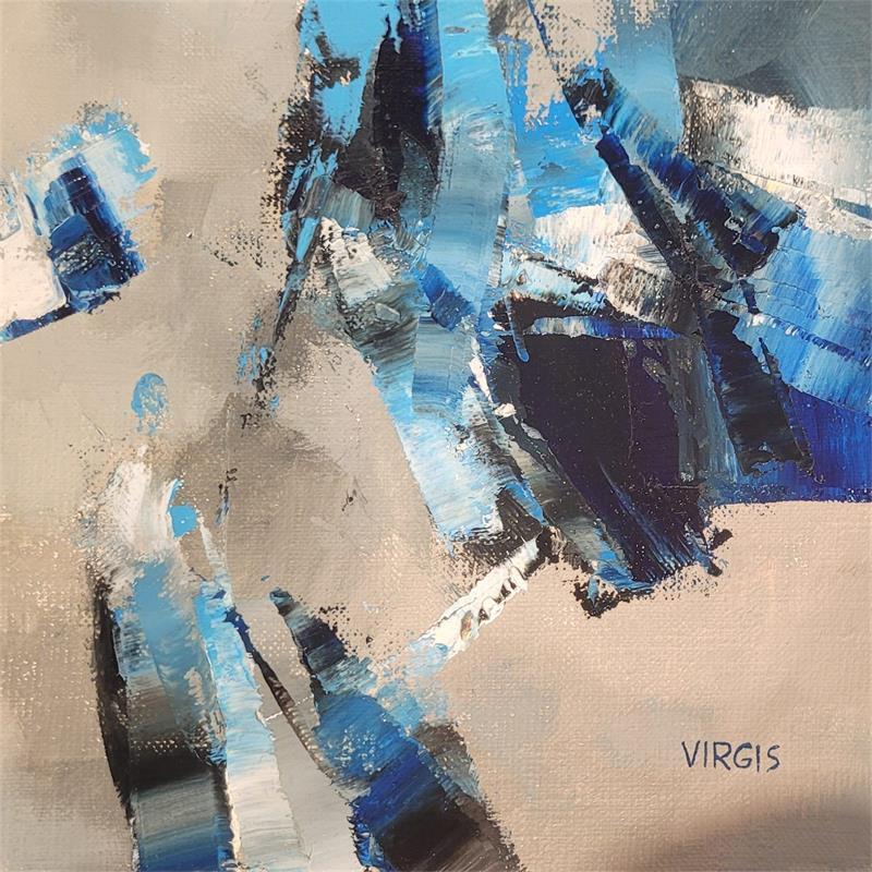 Painting Summer Nights by Virgis | Painting Abstract Minimalist Oil