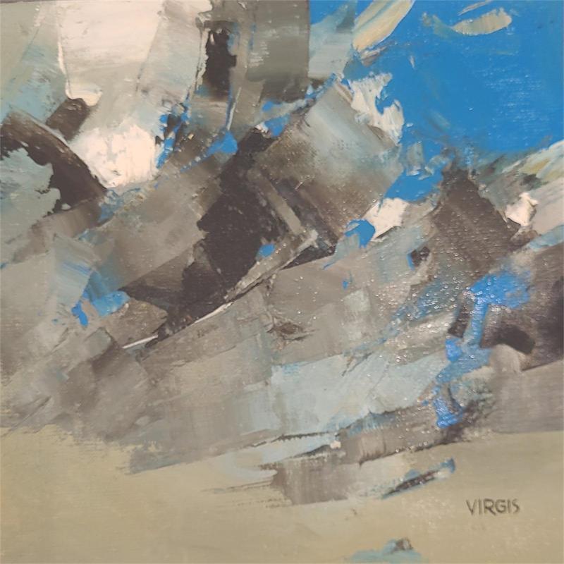 Painting Landscape with the wind by Virgis | Painting Abstract Oil Minimalist