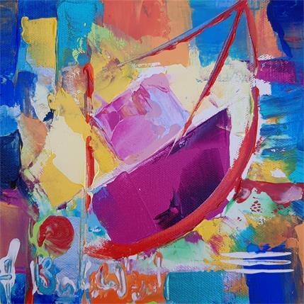Painting Voile rose by Bastide d´Izard Armelle | Painting Abstract Oil Landscapes, Pop icons