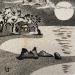 Gemälde Reflets dans la nuit von Jovys Laurence  | Gemälde Materialismus Landschaften Sand