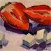 Painting Sweet touch by Ulrich Julia | Painting Figurative Life style still-life Oil