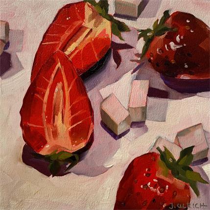 Painting Strawberry love by Ulrich Julia | Painting Figurative Oil Life style, Pop icons, still-life
