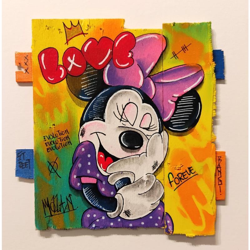 Painting Minnie by Molla Nathalie  | Painting Pop art Wood Pop icons
