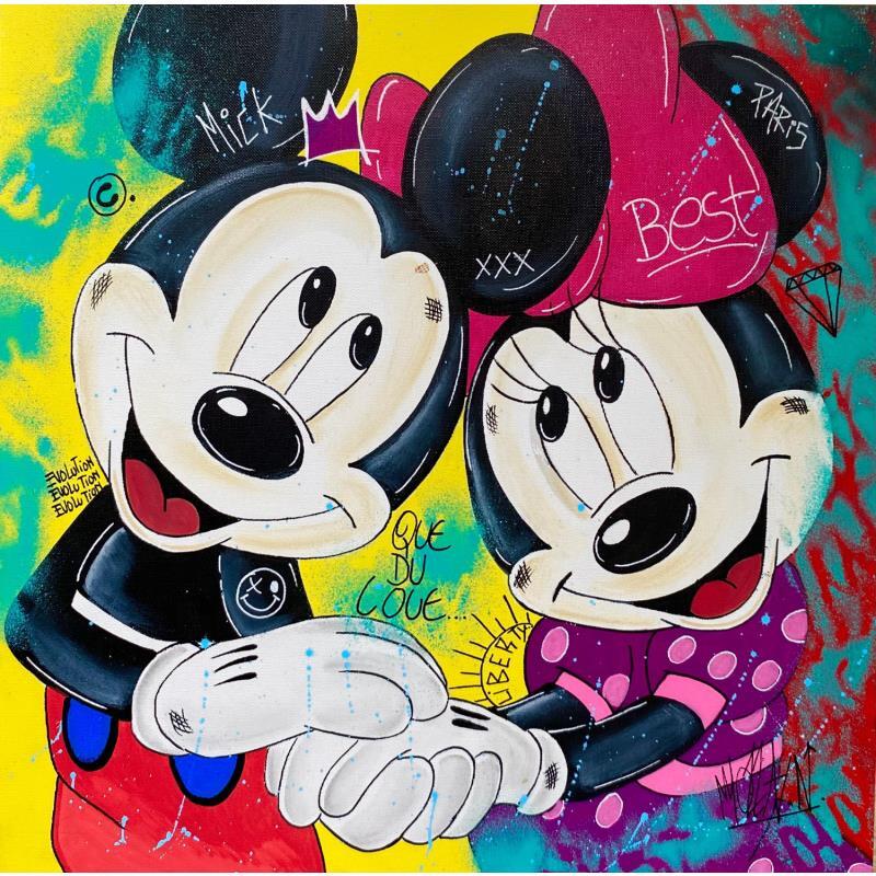 Painting Que du love by Molla Nathalie  | Painting Pop art Pop icons Mixed
