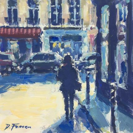 Painting Morning sun, Paris by Farren David | Painting Figurative Life style, Urban