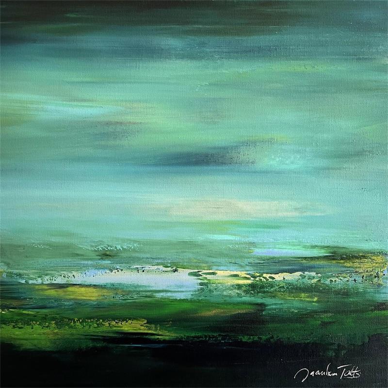 Painting Shimmer by Talts Jaanika | Painting Abstract Landscapes Marine Acrylic