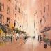 Painting Rue animée by Raffin Christian | Painting Oil