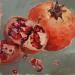 Painting GRENADES ENCORE by Morales Géraldine | Painting Figurative still-life Oil