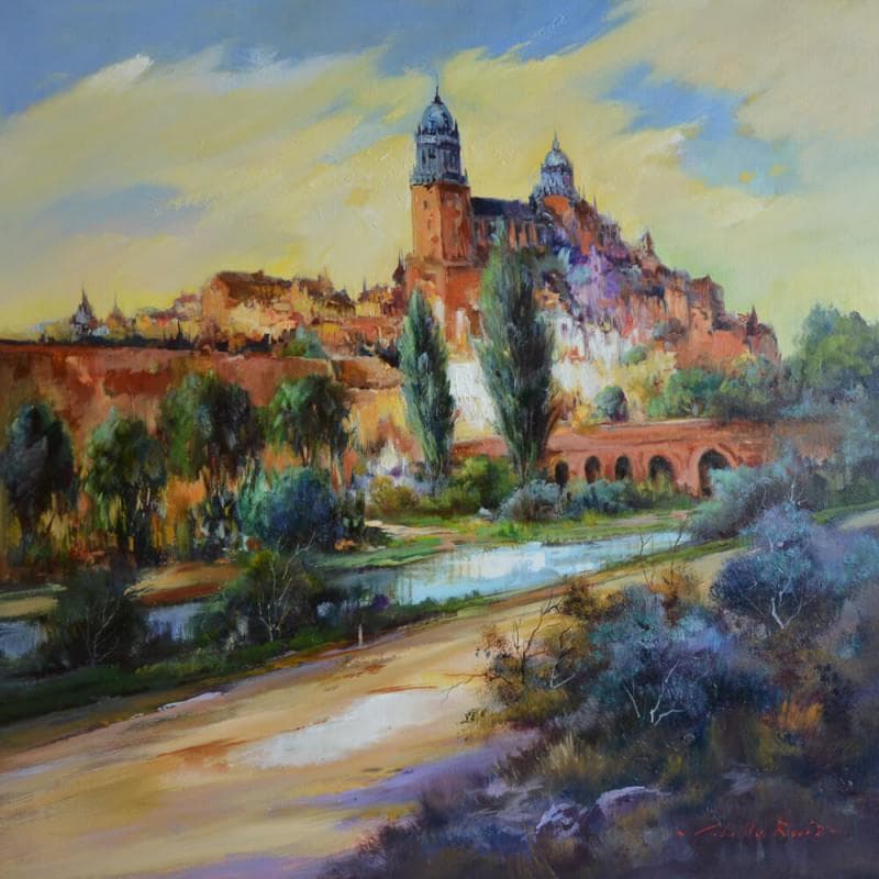 Painting Salamanca by Cabello Ruiz Jose | Painting Figurative Oil Landscapes
