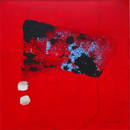 Painting abstract red C12 by Wilms Hilde | Painting Abstract Mixed
