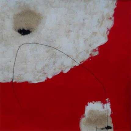 Painting abstract red D6 by Wilms Hilde | Painting Abstract Mixed