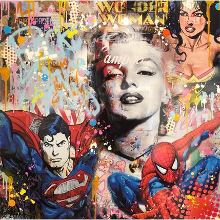 Painting Super Marilyn by Novarino Fabien | Painting Pop art Pop icons