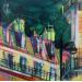 Gemälde À travers la fenêtre, s’efface le jour von Anicet Olivier | Gemälde Figurativ Urban Alltagsszenen Acryl