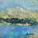 Gemälde La Baie de Calvi en Corse von Vaudron | Gemälde Figurativ Landschaften Gouache