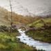 Painting Al sur de los Pirineos by Cabello Ruiz Jose | Painting Figurative Landscapes Oil