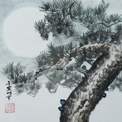 Gemälde Pinetree von Du Mingxuan | Gemälde Figurativ Aquarell Landschaften
