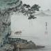Painting Fisherman by Du Mingxuan | Painting Figurative Landscapes Watercolor