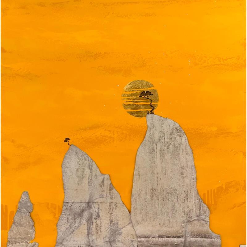 Peinture Solarium par Lemonnier  | Tableau Abstrait Matiérisme Paysages