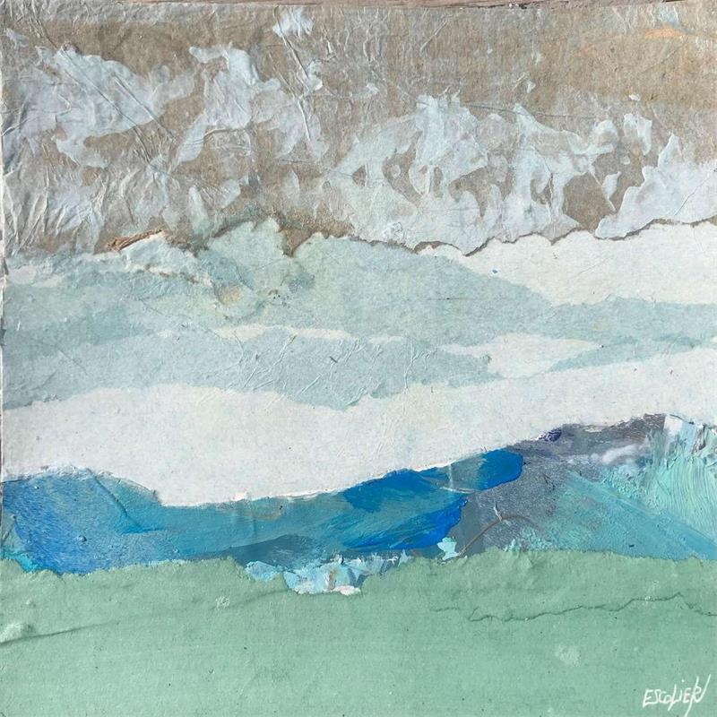 Gemälde Parfum de nuages von Escolier Odile | Gemälde Abstrakt Acryl, Pappe, Sand Pop-Ikonen