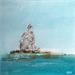 Gemälde Pause comptemplative von Escolier Odile | Gemälde Art brut Pop-Ikonen Pappe Acryl Sand