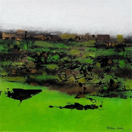 Painting Verde mágico by Levin Betina | Painting Abstract Acrylic Landscapes